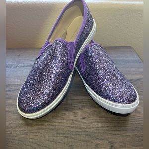 Brand new never worn size 40 (US size 10) Fever Sole Glitter Purple slip on.